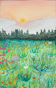Image of Alena Kolesar's watercolor, That One Little Meadow.